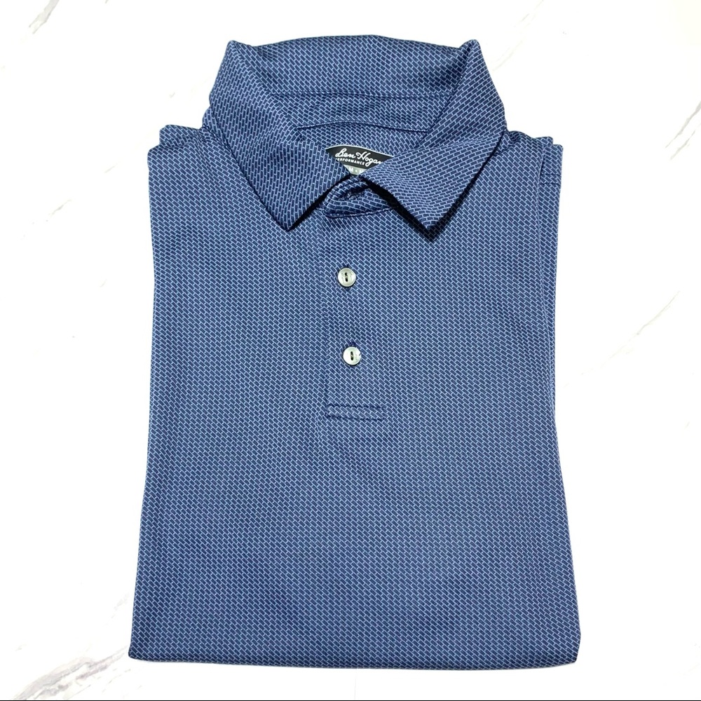 BEN HOGAN Navy Blue Men’s Performance Athletic Golf Polo Shirt Size Medium